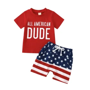 0-3Years Toddler 4th of July Outfit- All American Dude